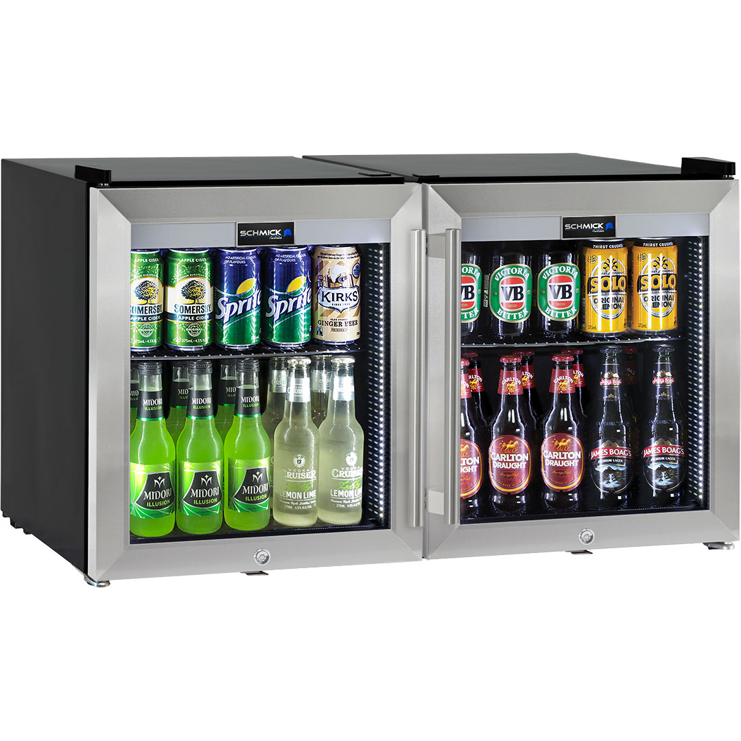 Twin Glass Door Alfresco Triple Glazed Bar Fridge Combination