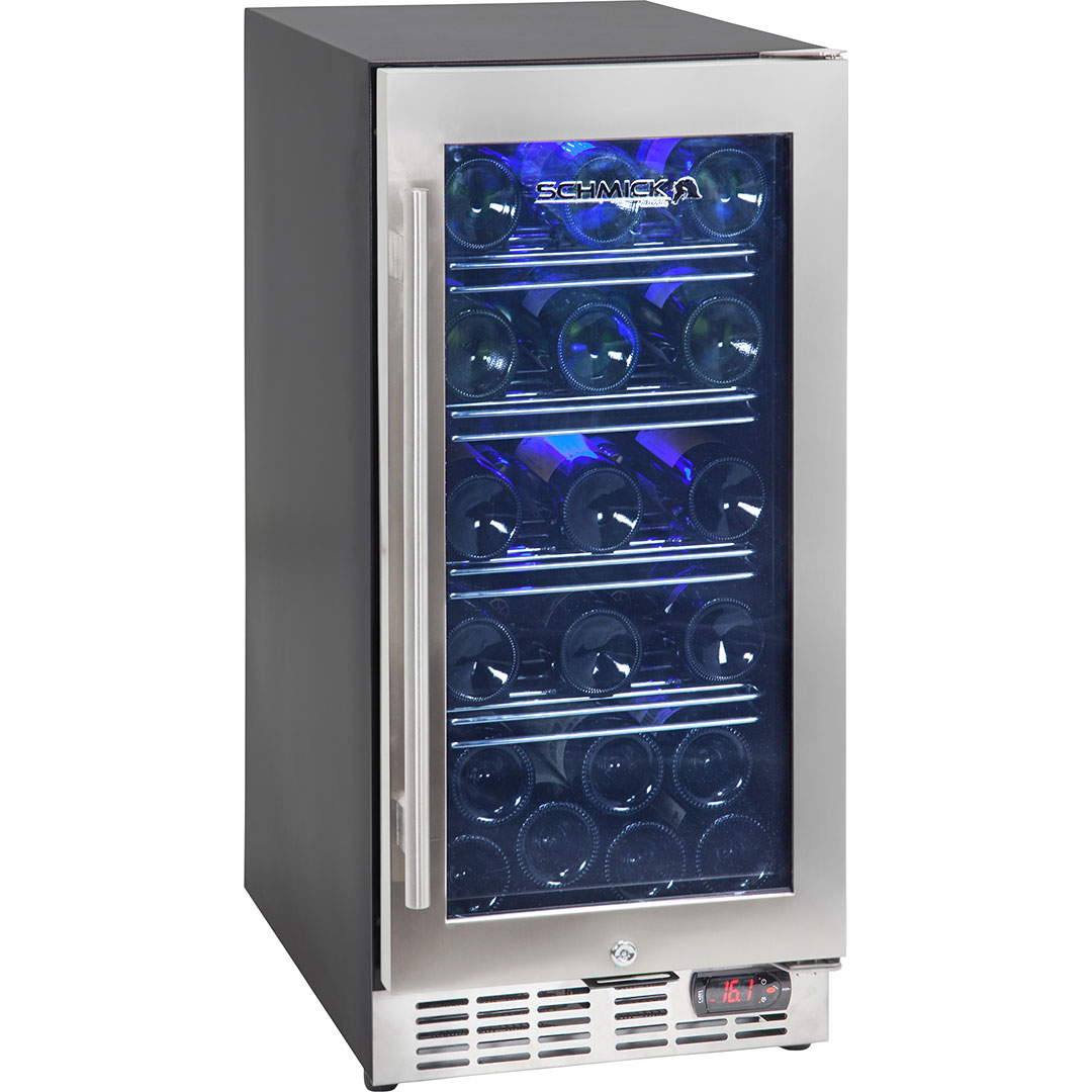 Beer Fridge Glass Door Strong Powerful Cooling System Skinny Wine Fridge Underbench Quiet Yc100w 3