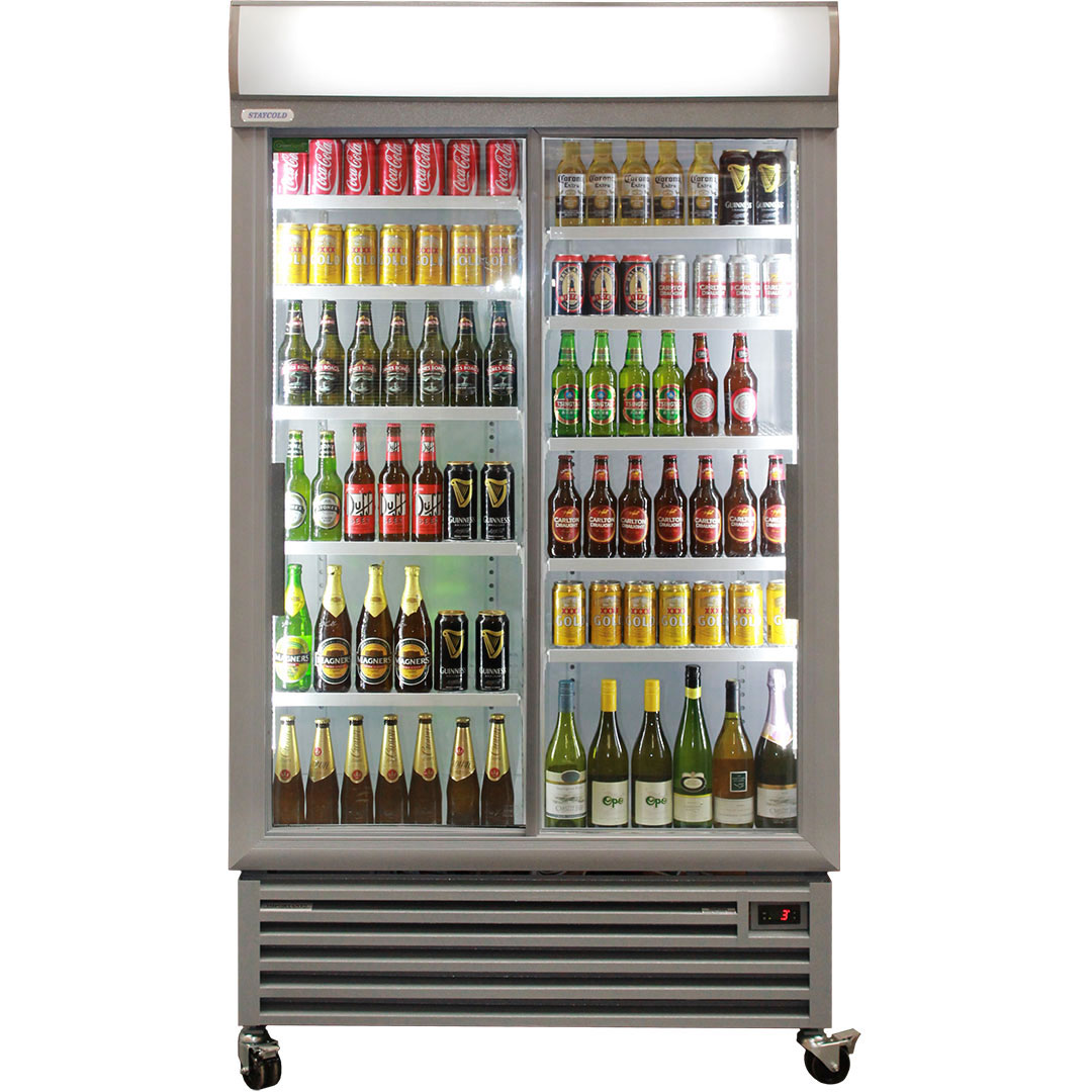 Sliding 2 Door Upright Commercial Bar Fridge Melbourne