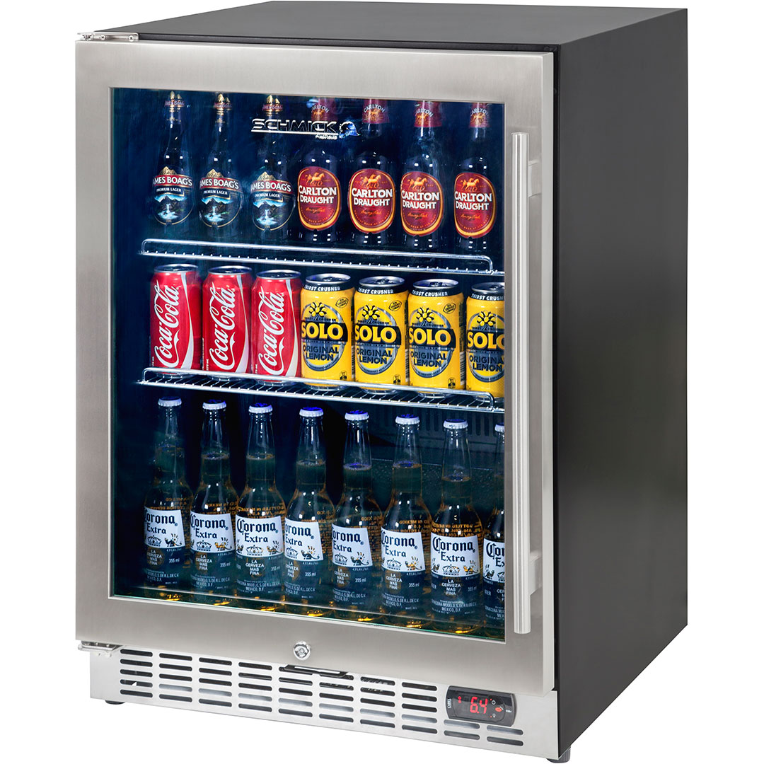 Glass Door Quiet Running Under Bench Bar Fridge Front Venting Underbench Glass Door Beer Fridge Quiet 10 Yc150b 1