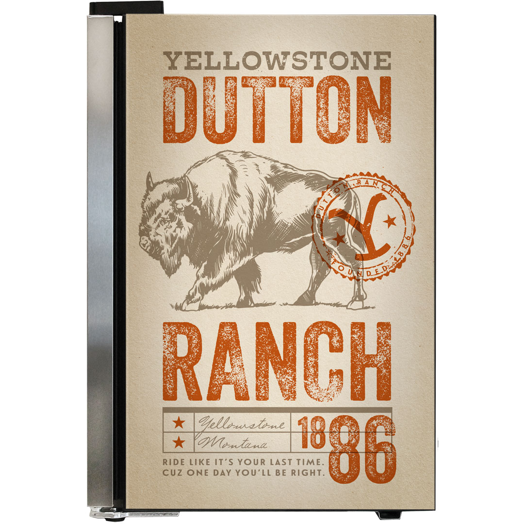 Yellowstone Branded Bar Fridge Designs With Unique Light Up Logo, Great Gift Idea