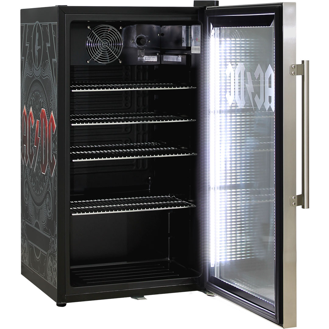 Acdc Rock Band Triple Glazed Alfresco Bar Fridge With Great Design Lock And Led Lights