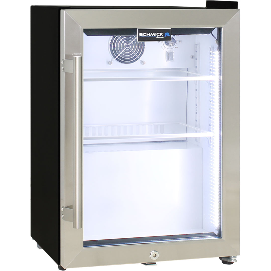 Shallow Depth Mini Bar Fridge Schmick Brand With Triple Glazing, Lock