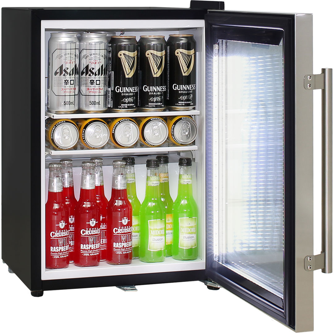 Shallow Depth Mini Bar Fridge Schmick Brand With Triple Glazing, Lock