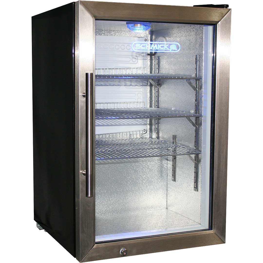 glass door small bar fridge