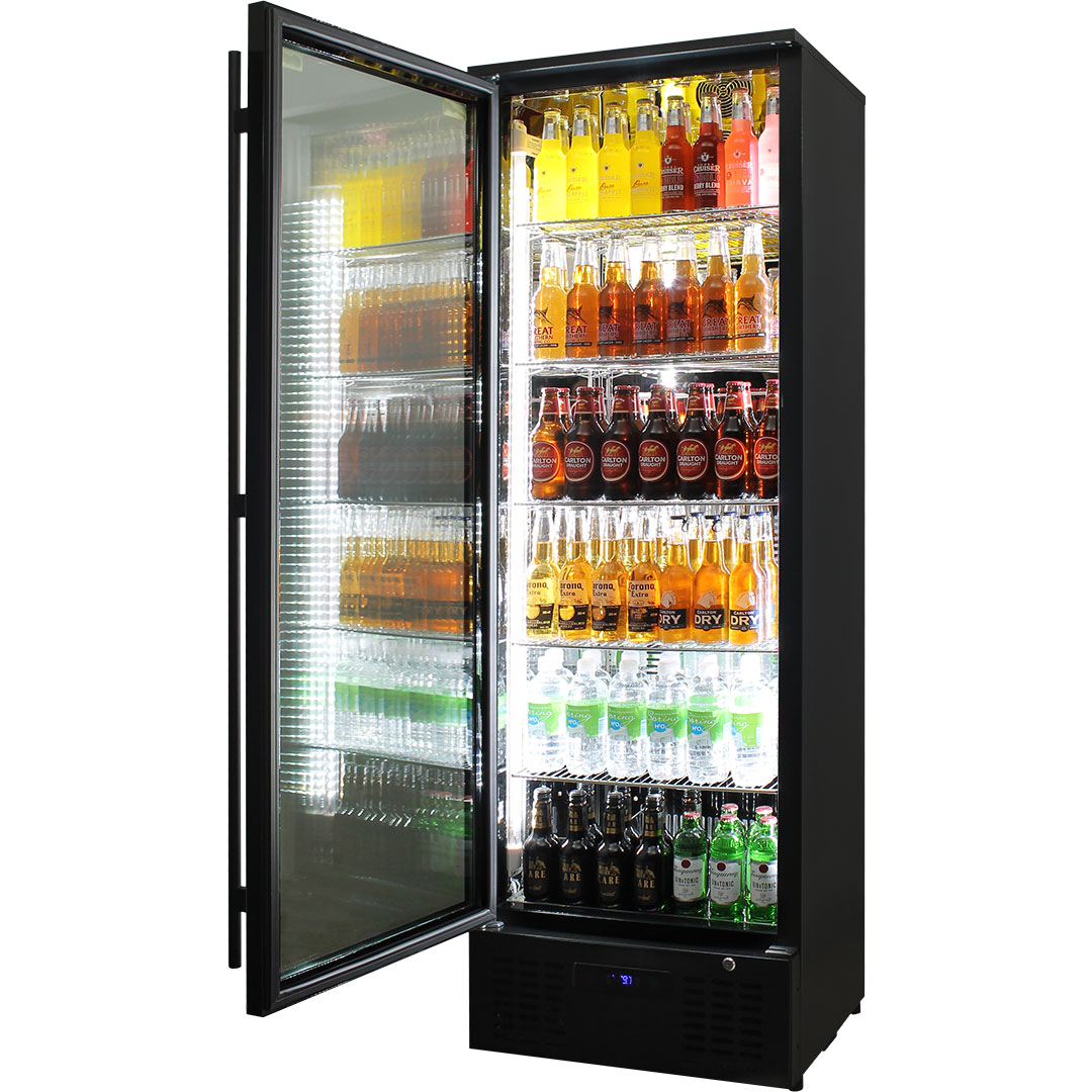 Rhino Glass Door Commercial Upright Left Hinged Bar Fridge With Triple