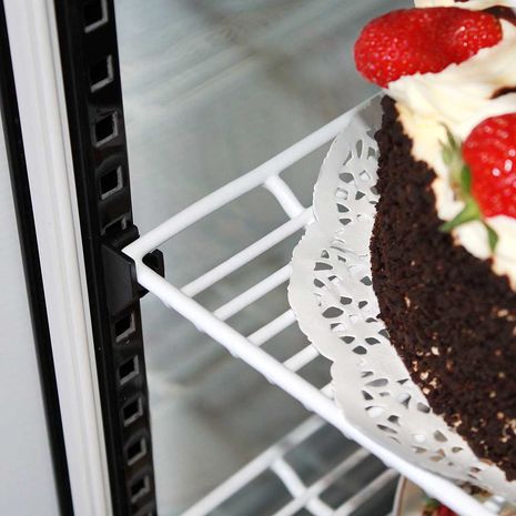  All Glass Cake Sandwich Display Fridge 95Litre in White or Black Model BSF170B-(6) 