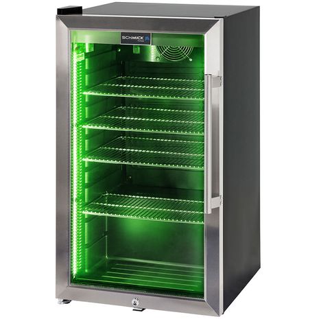  Schmick-98-Litre-Tropical-Bar-Fridge-HUS-SC88L-SS- Green-LED  